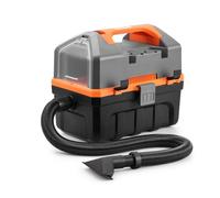 Fuxtec Aspirapolvere a Batteria FX-E1VC20 con Funzione di Soffiaggio, Serbatoio 10L, per Interni/Esterni, Accessori Inclusi