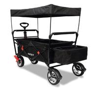 Carrello Pieghevole da giardino da spiaggia FUXTEC City CT500 anti UV parasole MARRONE