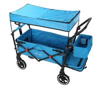 Fuxtec carrello pieghevole, l'originale, Fux Family Collection, carrello da giardino per trasporto bambini, tirare o spingere, capacità di carico 75 kg - estensione interna - borsa posteriore CT850
