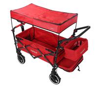 Fuxtec carrello pieghevole, l'originale, Fux Family Collection, carrello da giardino per trasporto bambini, tirare o spingere, capacità di carico 75 kg - estensione interna - borsa posteriore CT850