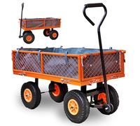 Carrello porta attrezzi da giardino carriola 4 ruote FUXTEC GW350
