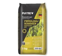 FUXTEC concime per prato primavera/estate FX-RDFS5, concime per prato ricco di azoto per una crescita uniforme, 5 kg di granuli per circa 250 m², apporto nutritivo di lunga durata