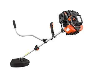 FUXTEC Decespugliatore a scoppio FX-4MS131 • 31cc 4 tempi • Multifunzione 2in1 con lama 3 denti e testina doppio filo • Easy Starter • Tracolla professionale • Albero 9 denti