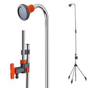 Fuxtec Doccia da Giardino FX-GD1: Doccia con Getto a Pioggia, quantità d'Acqua Regolabile in Continuo, Regolazione in Continuo dell'altezza Fino a 229 cm picchetti per Il Fissaggio nel Terreno