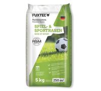FUXTEC FX-RSSP5 - Semi per prato da giardino robusti per semina nuova e post-semina, elevata capacità di germinazione, crescita densa, portata e resistente ai calci, 5 kg per circa 250 m²