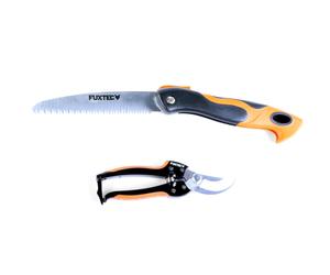 FUXTEC Gartenschere 2er Set - Rebschere & Klappsäge