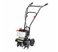 FUXTEC Motozappa a Scoppio FX-AF152 - Potente fresatrice a benzina con motore 2 tempi, larghezza di lavoro 23 cm, cilindrata 51,6 cc, 2 frese da 70 mm, peso netto 14 kg
