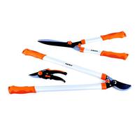 Fuxtec Premium Set 3 cesoie da Giardino - Viti, Rami, siepi FX-SPS3 cesoie da Giardino manuali, tagliasiepi manuali per Dare Forma alle vostre siepi