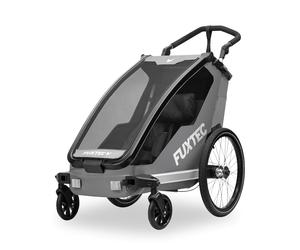 FUXTEC Rimorchio per Bicicletta FX-FA1S Monoposto Grigio