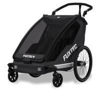 FUXTEC Rimorchio per biciclette Sportfux | 2 posti | pieghevole | Nero | FX-FA1