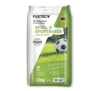 FUXTEC Semi per prato FX-RSSP1 - miscela per gioco e sport - prato resistente e calpestabile - alta germinazione - 1kg per 50 m² - ideale per nuove semine e rigenerazioni