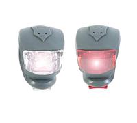 Fuxtec Set di luci per Carrello Pieghevole, Adatto Anche per carrozzine ECC., Composto da Luce Anteriore Luminosa e Luce Posteriore Rossa, Luce LED - Lampeggiante o Fissa