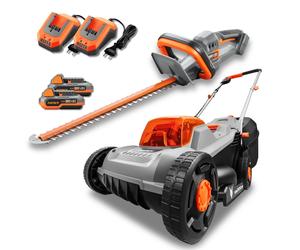 FUXTEC Set Giardino a batteria tagliaerba 30cm + tagliasiepi 52cm 2x2Ah 20V
