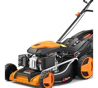 Fuxtec Tagliaerba a Benzina semovente a trazione Regolabile RM5196PRO Taglio 51cm, Trasmissione GT Tosaerba con Motore a Scoppio 196cc Easy Clean 4in1 6CV/4,4KW Mulching e Sacco 60L