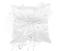 fuxunamz Cuscino Fedi Nuziali, Cuscino per Anelli in Pizzo e Perle, Cuscino Portafedi per Cerimonie di Fidanzamento e Matrimonio, Decorazioni Matrimonio Accessori Matrimonio