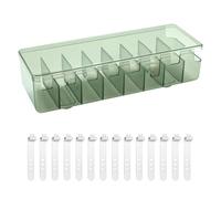 fuxunamz Organizer Cavi, Scatola Porta Cavi Trasparente, Porta Cavi Organizer con 8 Scomparti e 14 Fascette, Organizza Cavi Scrivania, Adatto a Scrivania, Ufficio e Casa
