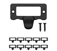 Fuxxer 10 x etichette per finestre, in metallo, 47 x 34 mm, nero, set da 10 pezzi