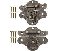 FUXXER® 2 chiusure antiche, ganci a blocco, design in ferro bronzo, 64 x 50 mm, set da 2 pezzi
