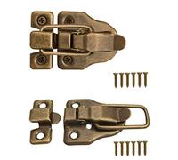 FUXXER 2 x serrature per cassapanche e scatole in design vintage in ottone, 59 mm x 40 mm