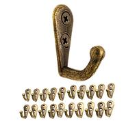 Fuxxer® 20 ganci antichi per guardaroba, ganci in ferro, design bronzo, set da 20 pezzi