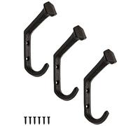 FUXXER® 3 ganci pesanti rustici in ferro, 11 x 2,1 cm, nero, set da 3 pezzi
