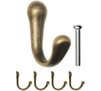 Fuxxer® - 4 ganci antichi, ganci per asciugamani, bronzo, 42 x 32 mm, set da 4 pezzi