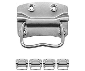 Fuxxer® - 4x maniglie in metallo, maniglie in ferro per cassapanche, scatole, valigie, valigie, rastrelliere pieghevoli (90 x 65 mm)