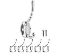 Fuxxer 5 ganci antichi, ganci in ferro, cromato/argento, set da 5 pezzi