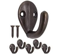 Fuxxer® 5 ganci in metallo massiccio, ganci appendiabiti, ganci per asciugamani, design bronzo antico