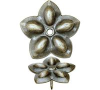 Fuxxer, 50 chiodi per decorazioni antiche, chiodo ornamentale, chiodo per imbottitura, chiodo per mobili, vintage, look antico in bronzo/ottone, 23 x 23 mm, set da 50