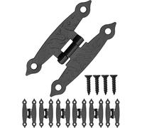 Fuxxer® - Cerniere in metallo antico, cerniere in ferro, stile vintage, set da 6, colore: Nero