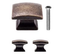 Fuxxer.eu, Maniglie antiche per mobili, cassetti, stile rustico, vintage, in bronzo, in ottone, per mobili da cucina, buffet, 29 x 22 mm, set da 2