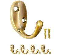Fuxxer® Ganci antichi, ganci per asciugamani, ganci in ferro, oro, set da 4 pezzi
