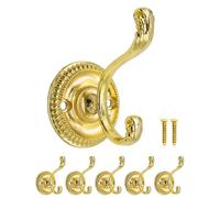 Fuxxer® Ganci antichi in ferro, 75 x 50 mm, set da 5 pezzi, ottone, oro