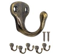 Fuxxer Ganci antichi, per guardaroba, asciugamani e vestiti, in bronzo, set da 5 pezzi