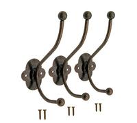 Fuxxer® Ganci classici da parete, design antico, set da 3 pezzi, bronzo