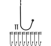 Fuxxer® Ganci multiuso in ferro, ganci da parete, 95 x 45 mm, set da 8, colore: nero