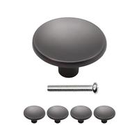 Fuxxer Maniglie per mobili, eleganti cassetti, design rustico, 38 x 20 mm, set da 4, antracite, grigio