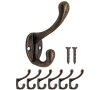 Fuxxer Set da 6 ganci antichi e piccoli, in ottone bronzo