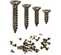 FUXXER®, set di 100 viti per legno, con effetto ottone e bronzo anticati, con testa svasata e taglio croce, autofilettanti. Dimensioni di 2 mm x 6 mm /8 mm / 10 mm/ 3 x 12 mm, 14 mm