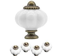 FUXXER - Set di 4 manopole per mobili antichi, in ottone bronzo