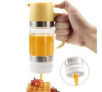 FUYAHA Dispenser per miele in vetro senza gocciolamento, barattolo per miele con manico, contenitore per miele in vetro trasparente, dispenser per sciroppo d'acero, perfetto per miele e sciroppo