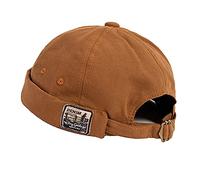 FUYAO Berretto Docker Vintage per Bambini e Neonati con Risvolto, Berretto da Marinaio Senza Tesa, Cappello Beanie Hiphop Skullcap per Bambini di 2-6 Anni, Ragazzi e Ragazze, Marrone, 2-5 Years