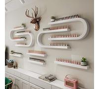 FUYAO Scaffale da parete per bottiglie di smalto per unghie, scaffale a forma di U per oli essenziali, profumo, organizer multifunzionale per salone/bellezza/negozio di unghie