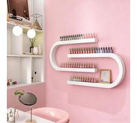 FUYAO Scaffale per scaffali per Bottiglia per Smalto per Unghie Montato a Parete, Porta di stoccaggio del Profumo ad a Forma di U, Supporto per Salone Multifunzionale/Beauty/Unghie