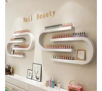 FUYAO Scaffale per unghie da parete, a forma di U, in metallo, a forma di U, 2/4/6 pezzi, per unghie, da parete, per la casa, spa, salone di unghie, negozio (bianco, 6 pezzi)