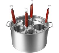 FUYAO Set di Inserti per cuocipasta in Acciaio Inossidabile, pentola Commerciale con pentola per Pasta e cestello per Cottura a Vapore con Filtro per pentole per Cucina Domestica e Ristorante