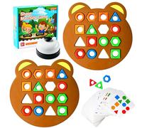 FuYelng Gioco di Abbinamento Delle Forme Orsetto, Gioco Puzzle per Il Riconoscimento Delle Forme con Campana, per Regali Feste Giochi Educativi Favorisce L'interazione