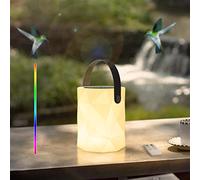 FUYO Lampada da tavolo solare per esterni, 2 in 1, ricaricabile, a LED, senza fili, dimmerabile, 7 colori RGB, portatile, a batteria multicolore, IP44, impermeabile, giardino, camera da letto.