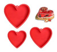 FUYTSUO 3 Pezzi Stampo in Silicone a Forma Di Cuore, Stampo Silicone Cuore, PUò Essere Utilizzato per La Cottura Quotidiana Dei Dolci